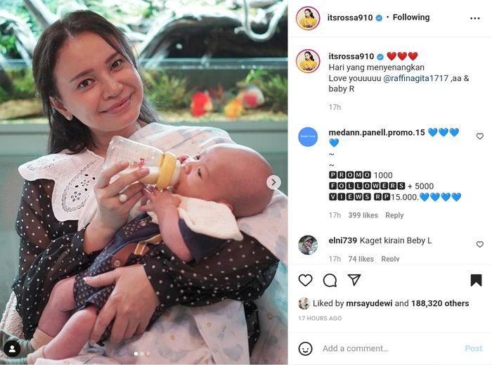 Rossa menjenguk Baby Rayyanza