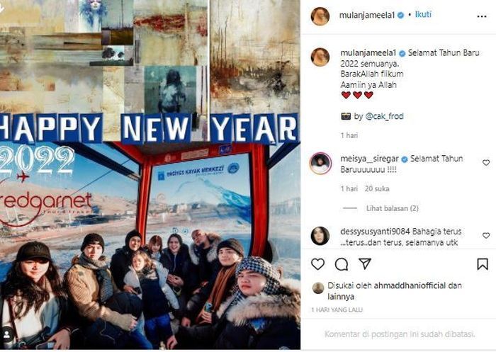 Unggahan Mulan Jameela yang tuai protes netizen