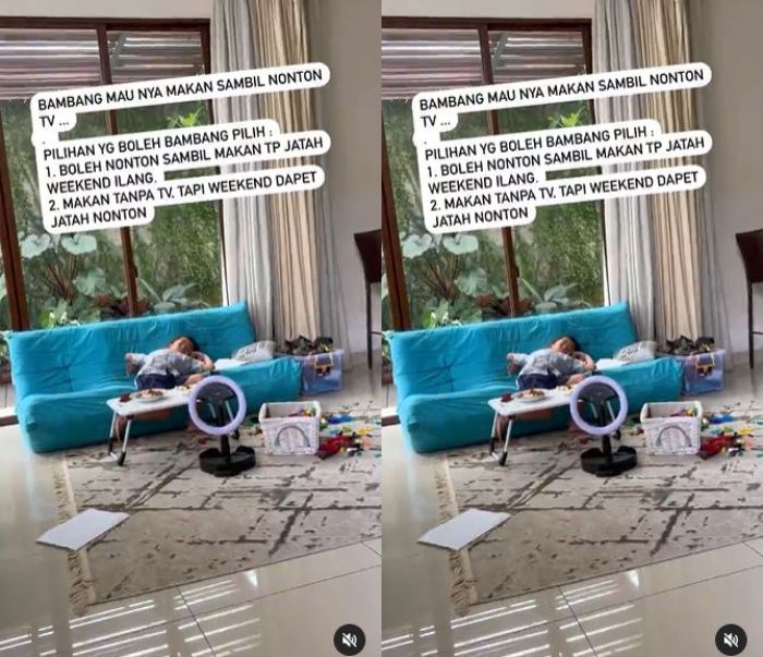 Ruang keluarga di rumah artis Bebi Romeo dan Meisya Siregar
