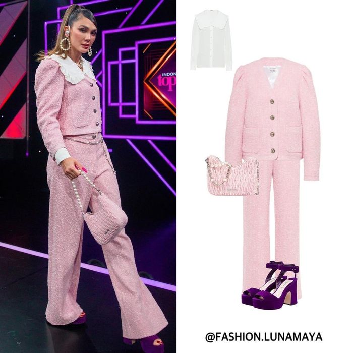 Detail outfit yang dikenakan Luna Maya dalam acara INTM.