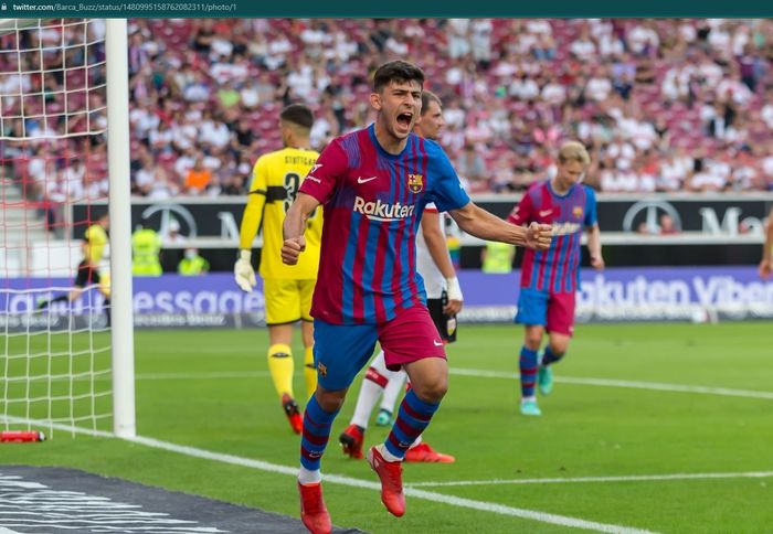 Momen Yusuf Demir mencetak gol bagi Barcelona di pramusim Barcelona.