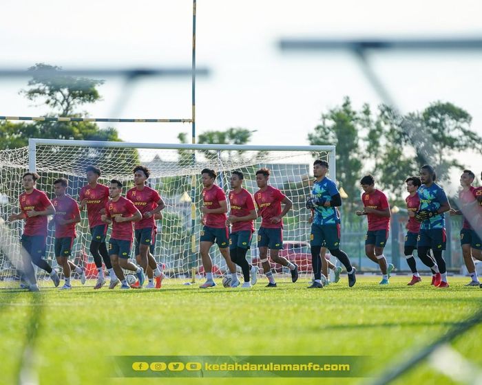 Kedah Darul Aman saat menjalani latihan sebelum Piala Malaysia 2022