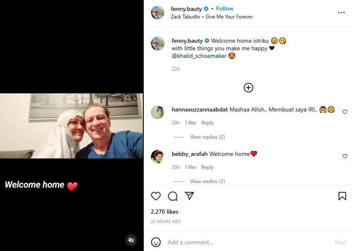 Fenny Bauty saat bersama suaminya