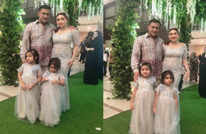 Potret ibu sambung Teuku Rassya dan dua adik sambungnya.