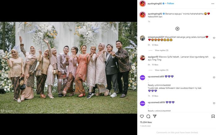 Inilah deretan sepupu Ayu Ting Ting