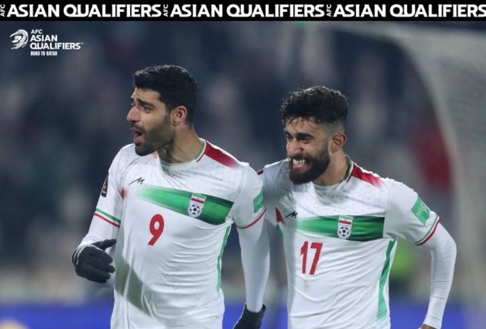 Mehdi Taremi (9), mencetak gol tunggal yang membawa Iran mengalahkan Irak untuk memastikan diri lolos ke Piala Dunia 2022, Kamis (27/1/2022) di Teheran.