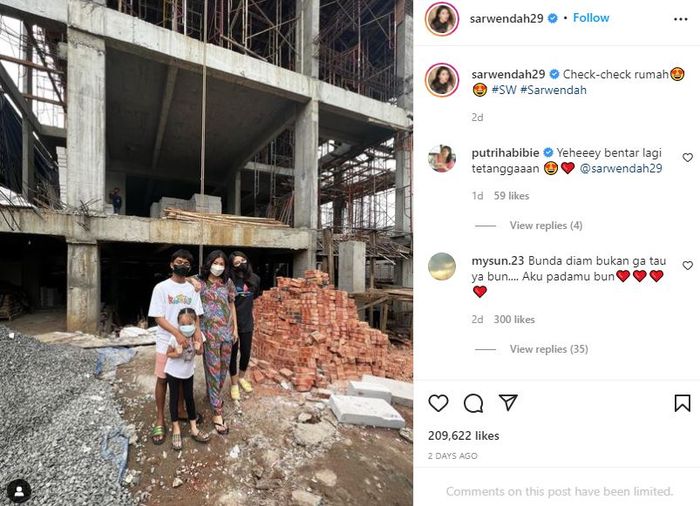 Penampakan rumah baru Sarwendah dan Ruben Onsu yang tengah dibangun