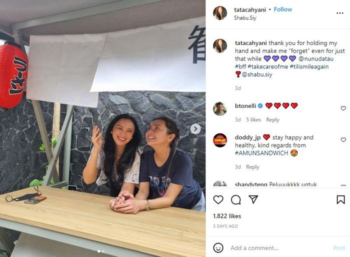 Postingan Tata Cahyani