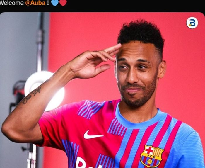 Penyerang anyar Barcelona, Pierre-Emerick Aubameyang dikontrak hingga Juni 2025.