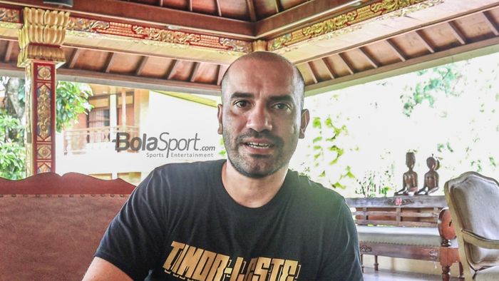 Manajer timnas Timor Leste, Almerio Lopes, ketika berkesempatan wawancara bersama BolaSport.com, 31 Januari 2022.