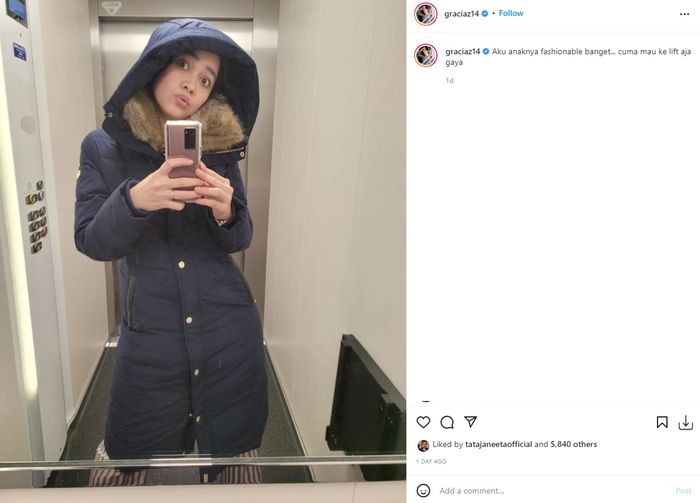 Ya, sosok tersebut adalah Gracia Indri.
