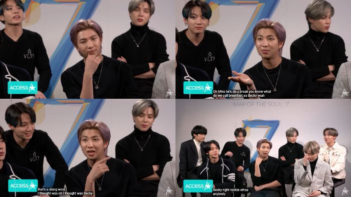 Jungkook ajari RM istilah gaul bahasa Inggris saat wawancara dengan Access