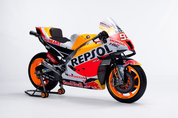 Motor Honda RC213V yang akan dipakai tim Repsol Honda pada MotoGP 2022.
