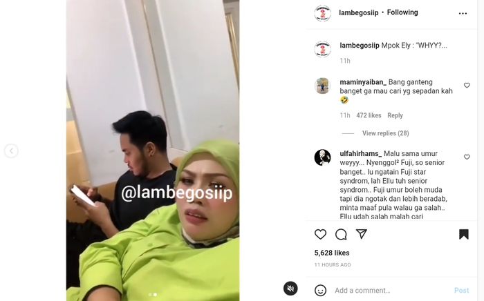 Niat pamer kemesraan Elly Sugigi malah kena tegur sang suami
 