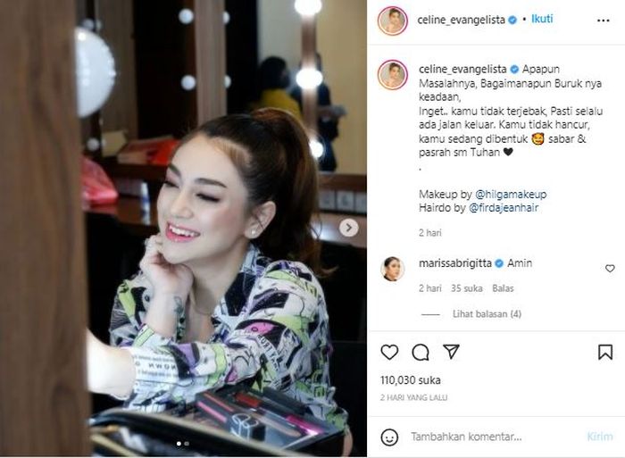 Postingan terbaru Celine Evangelista.