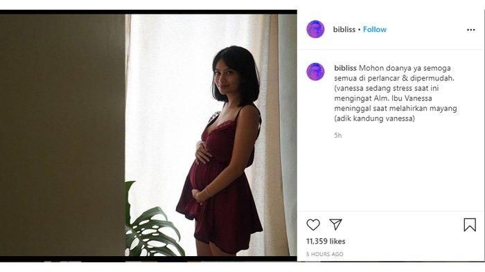 Tangkap layar unggahan Bibi Andriansyah menceritakan riwayat ibu Vanessa Angel 