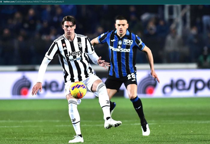 Penyerang anyar Juventus, Dusan Vlahovic diambang rekor saat menghadapi Torino dalam derby della Mole.