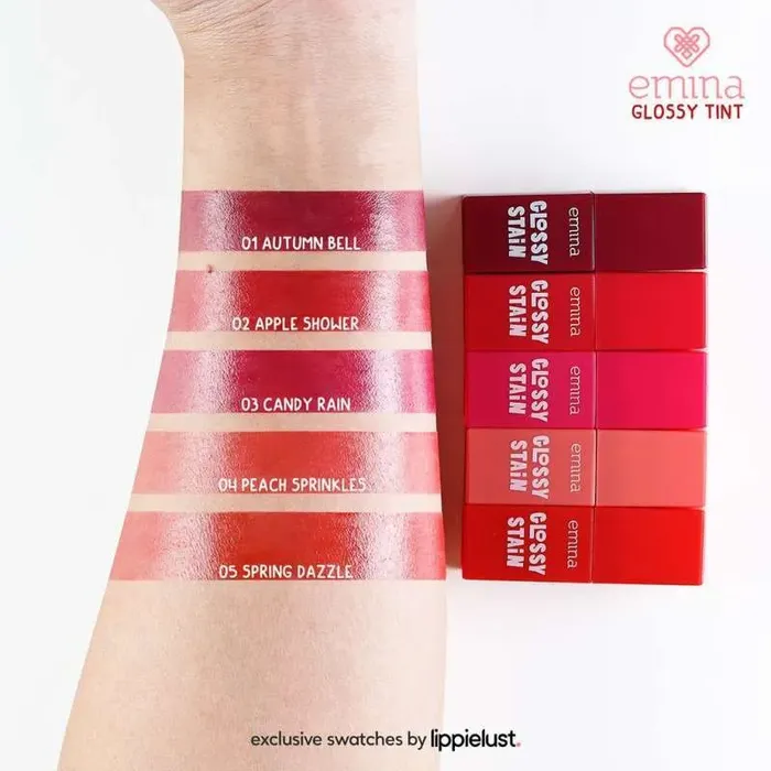 Review Emina Glossy Stain Lip Tint Harga Murah, Warna Fresh Cantik