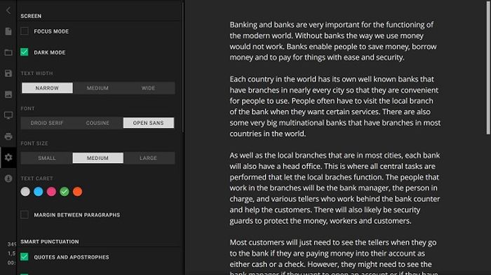 Ilustrasi alternatif aplikasi MS Word, Calmly Writer