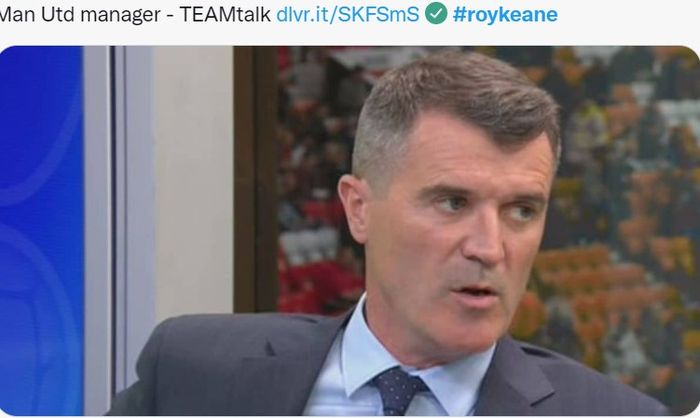 Mantan pemain Manchester United, Roy Keane, yang saat ini bekerja menjasi analis sepak bola.