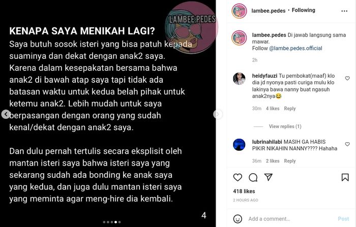 Mantan suami Mawar AFI ungkap alasan menikahi mantan baby sitter.