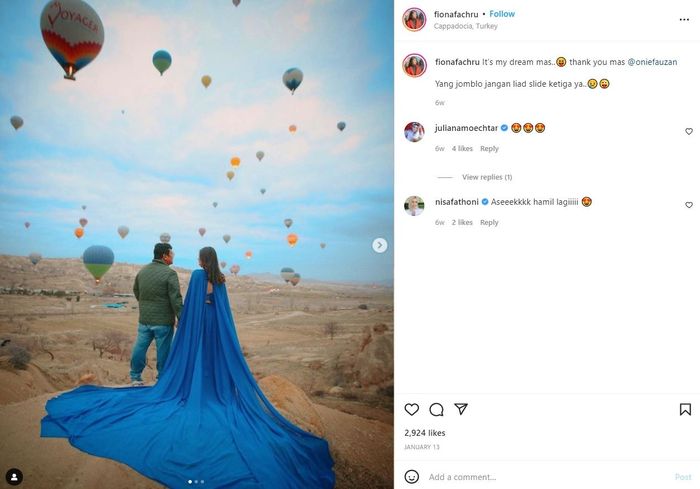 Fiona dan suaminya pengusaha tambang