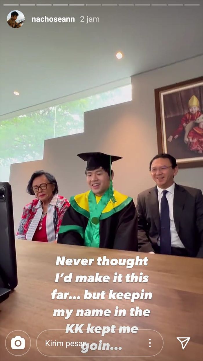 Ahok rayakan wisuda online tanpa Veronica Tan