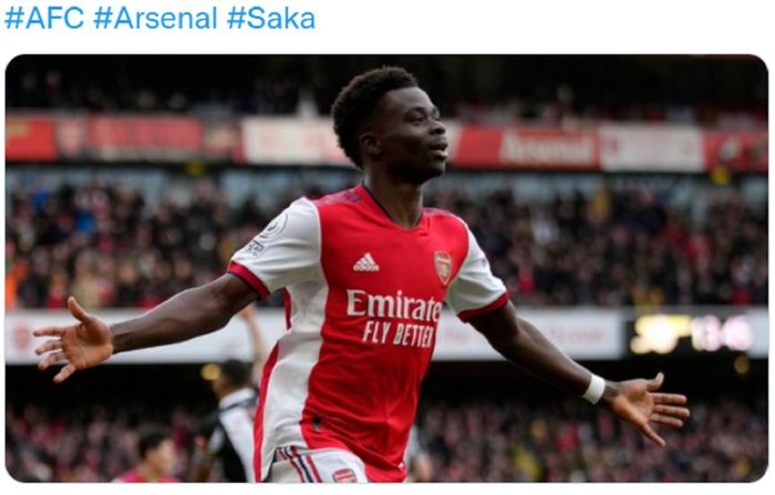 Bintang muda Arsenal, Bukayo Saka
