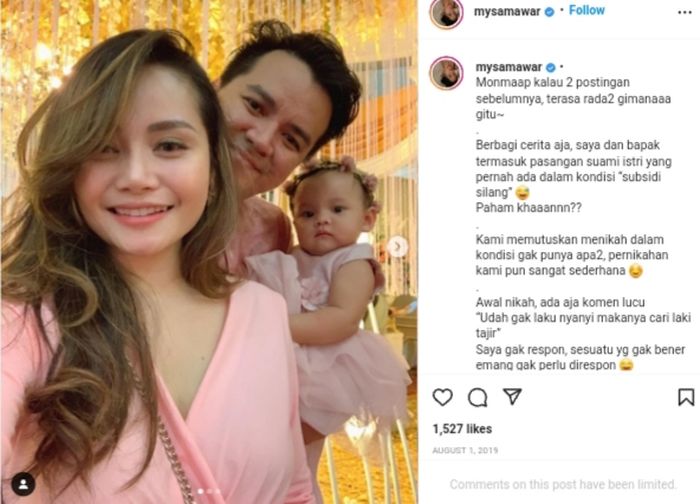 Unggahan Mawar mengenang pernikahannya dengan Steno