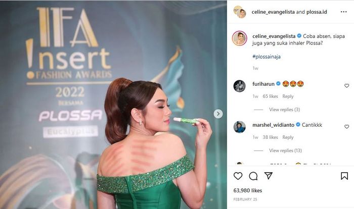 Unggahan Celine Evangelista