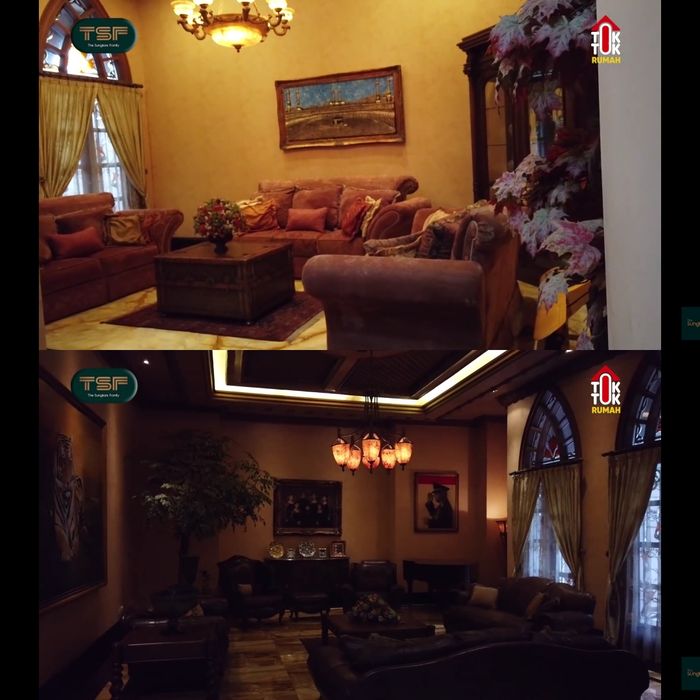 Ruang tamu di rumah artis Alshad Ahmad.