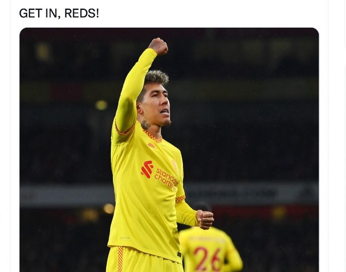 Pemain Liverpool, Roberto Firmino, yang sering mendapatkan peran False Nine di Liverpool.