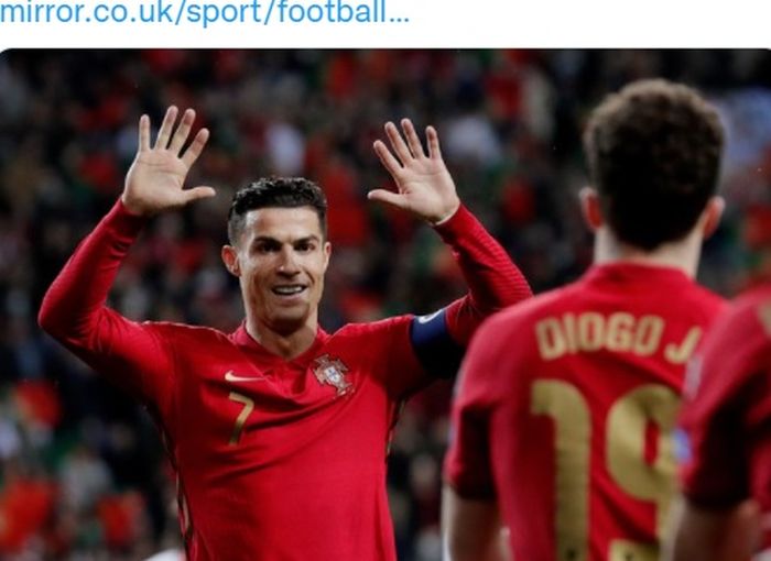 Megabintang timnas Portugal, Cristiano Ronaldo.