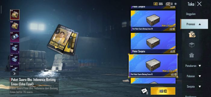 Voice Pack Bintang Emon di PUBG Mobile.