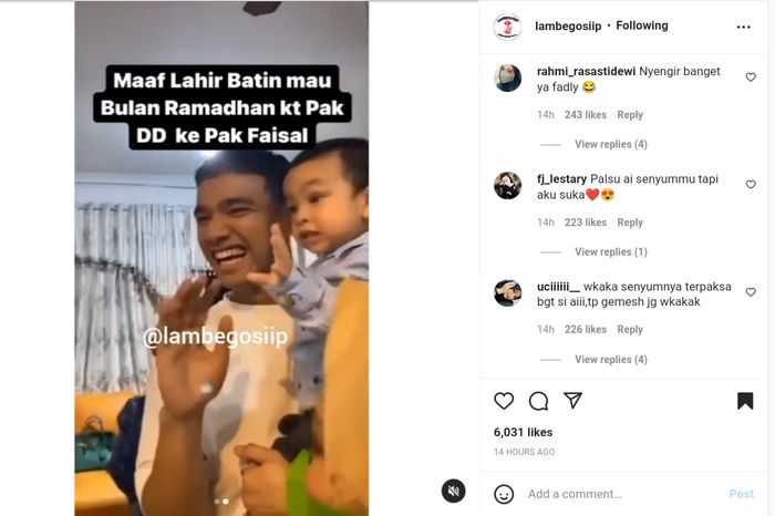 Fadly Faisal dan Gala saat melambaikan tangan ke Doddy Sudrajat