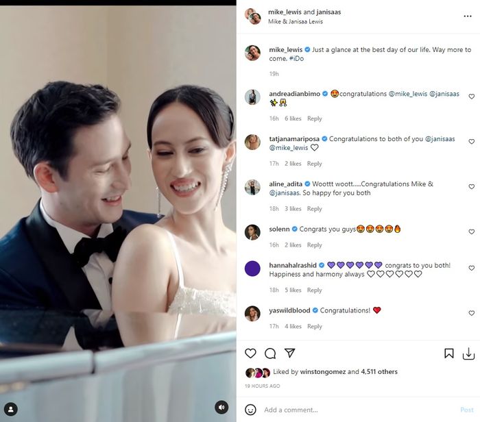 Mike Lewis dan istri barunya