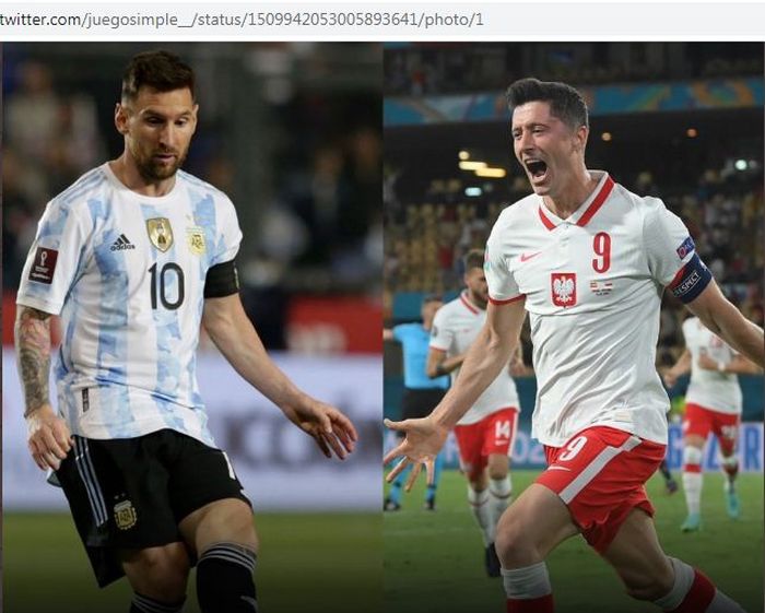 Lionel Messi vs Robert Lewandowski di fase grup Piala Dunia 2022
