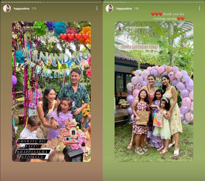 Perayaan hari ulang tahun putri Happy Salma.