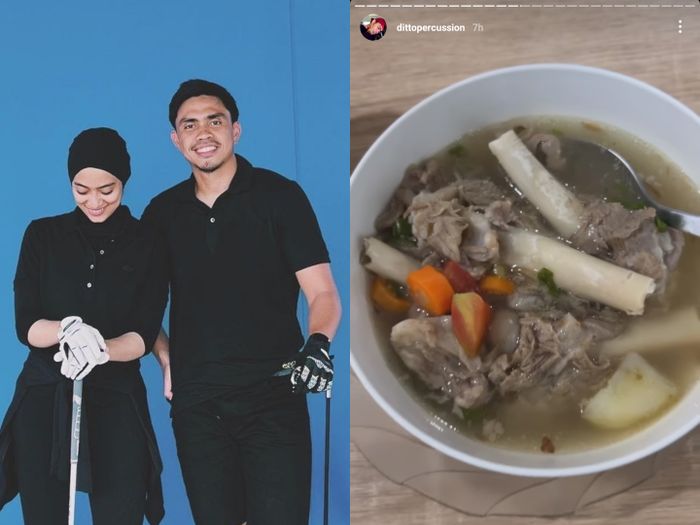 Menu sahur pertama Ayudia Bing Slamet dan Ditto Percussion.