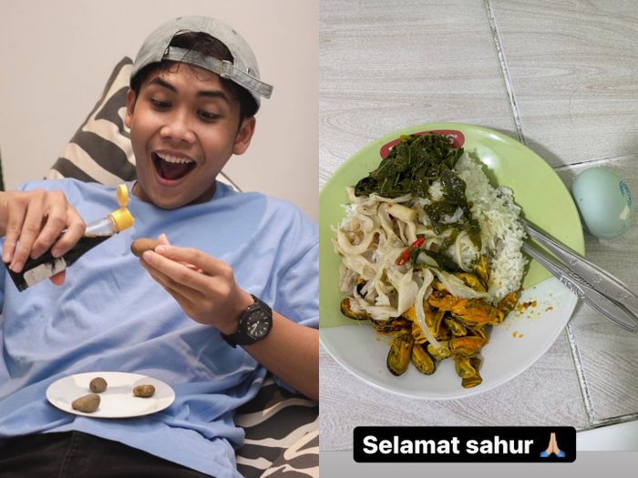 Menu sahur pertama Bintang Emon.