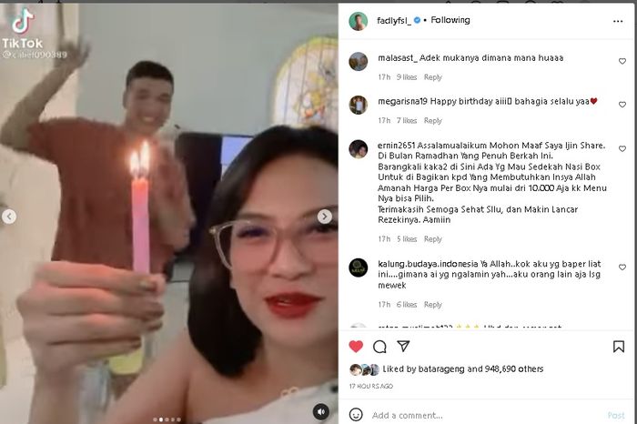 Unggahan Fadly Faisal tentang momen ulang tahun terakhirnya dengan Bibi Ardiansyah dan Vanessa Angel.