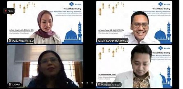 Virtual Media Briefing 'Siap hadapi Ramadhan untuk keluarga Indonesia Amankah puasa bagi ibu hamil dan menyusui?' di Jakarta yang diadakan klinik Bamed (31/03/2022).
