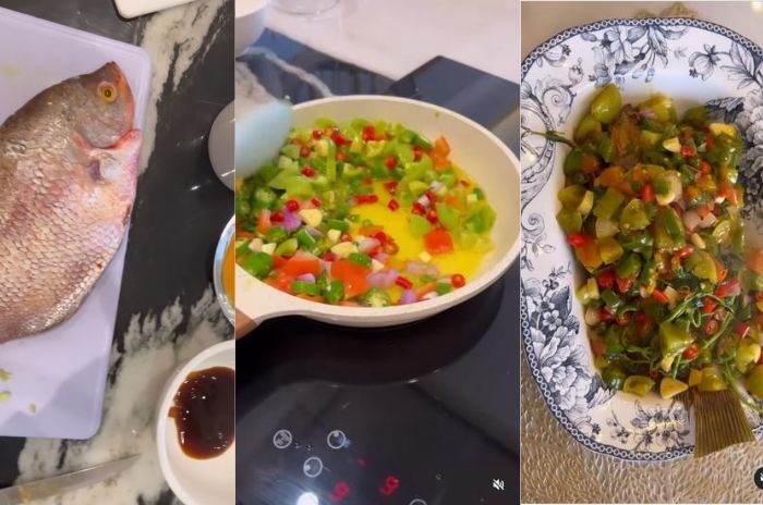 Cerita ramadan artis Zaskia Sungkar, bagikan menu buka puasa ikan pedas manis.