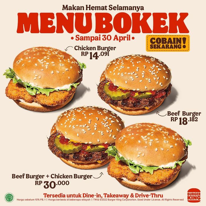 Promo Menu Buka Puasa di Burger King, Beli Menu Bokek Mulai Rp10.000 Semua Halaman Cerdas