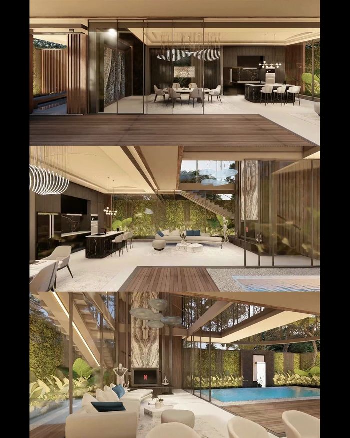 Living area di rumah artis Ayu Ting Ting yang baru.