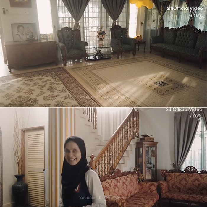 Ruang tengah di rumah artis Siti Nurhaliza