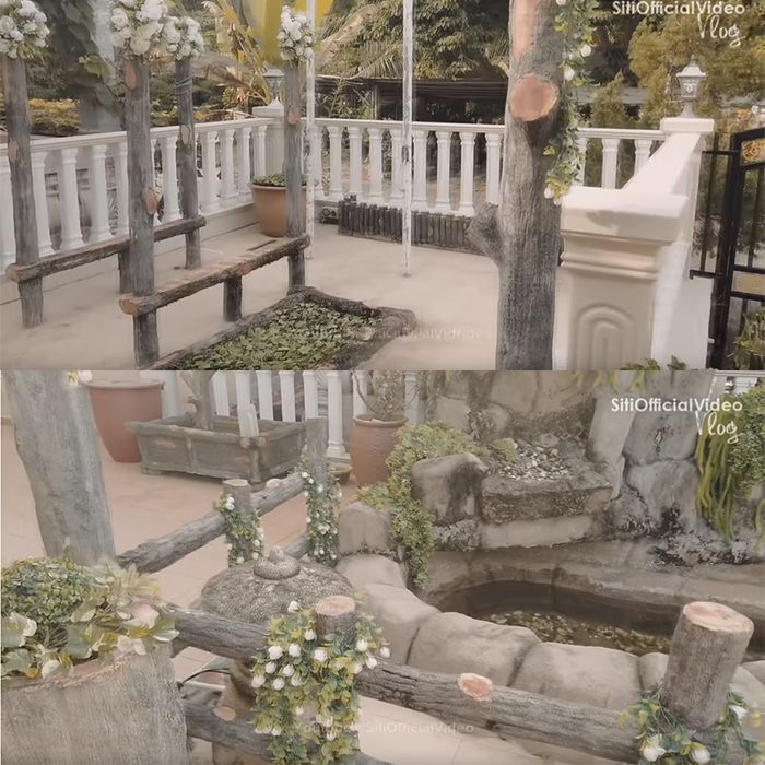 Taman belakang di rumah artis Siti Nurhaliza
