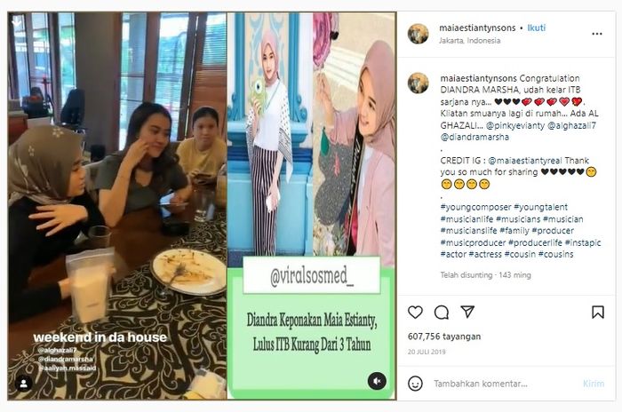 Kedekatan Diandra Marsha dengan Aaliyah Massaid