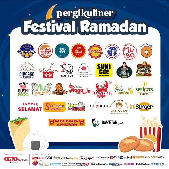 Thirty food booths that are participating in PergiKuliner Festival Ramadan.