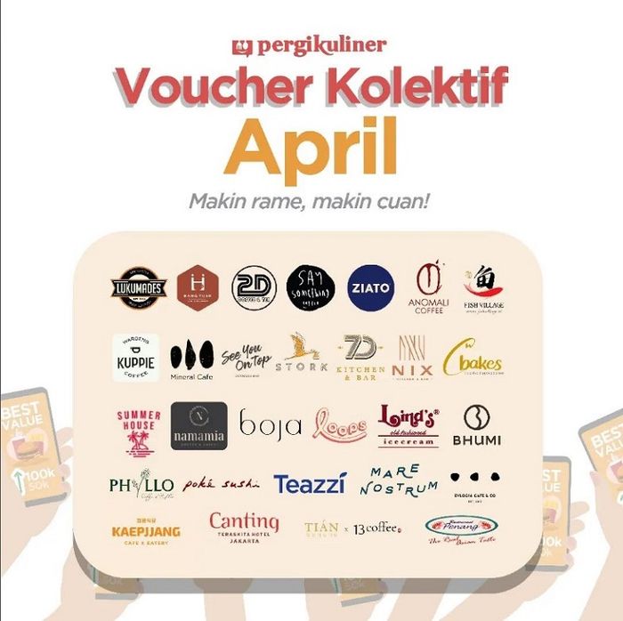 About thirty restaurants are participating in PergiKuliner 'Voucher Kolektif' program.
